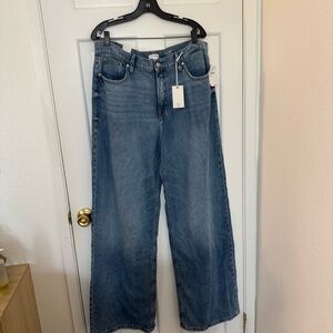 Good American Blue Wide Leg Jeans